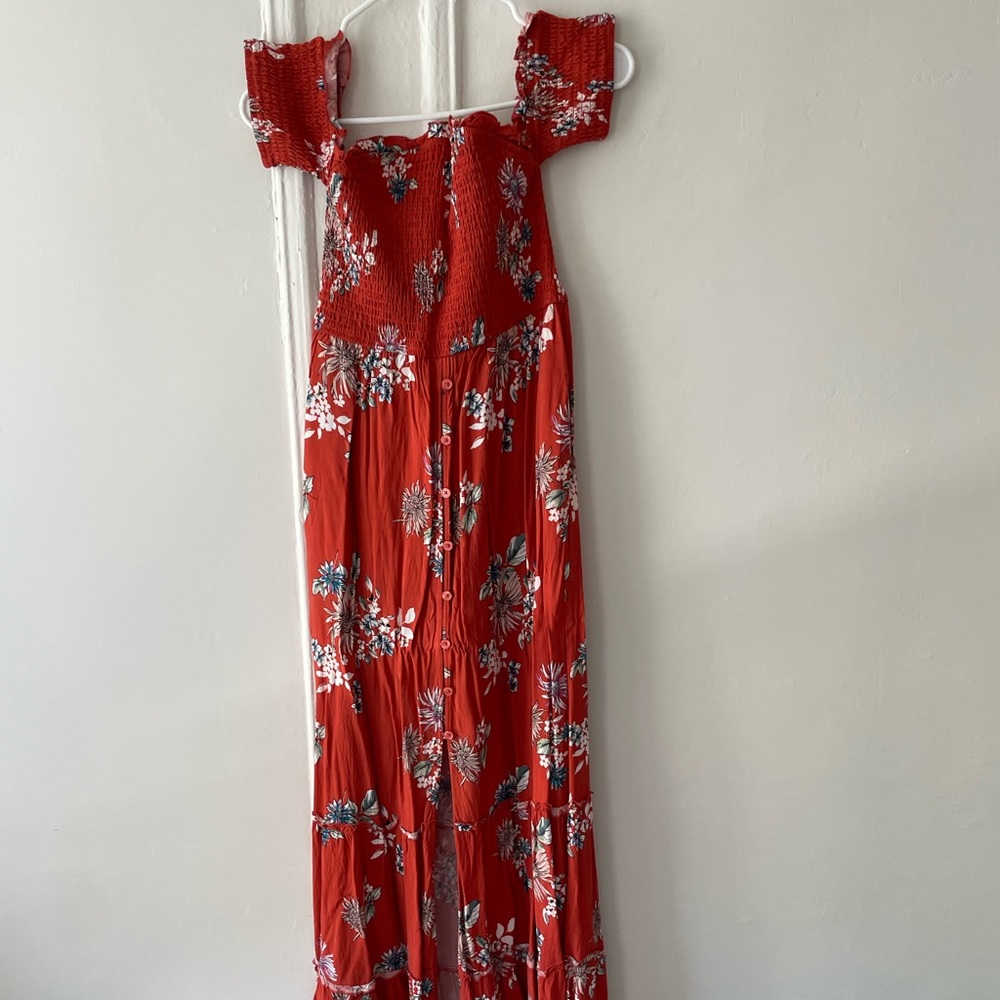 Orange maxi dress